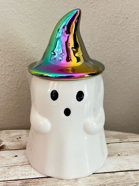 Target Bullseye Playground Halloween Ceramic Vessel Ghost With Rainbow Hat 2026👻
